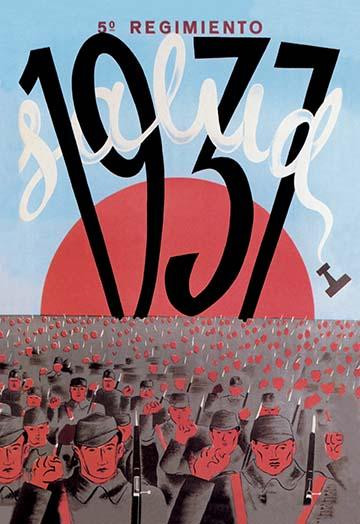 Spanish civil war poster, "salud 5o regimiento 1937." Poster Print by Garay - Item # VARBLL0587030909