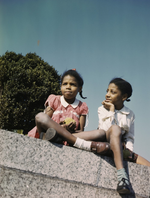 Two African American Young Girls in a Washington Park Poster Print - Item # VARBLL058763023x