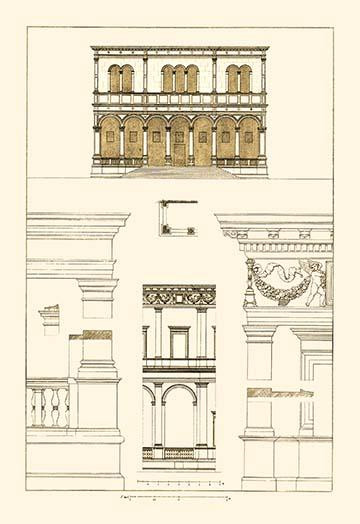 Architectural Drawings of Renaissance Architecture Poster Print by J. Buhlmann - Item # VARBLL0587090782