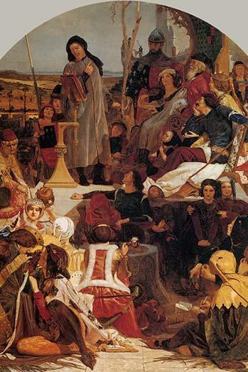Chaucer at the Court of Edward III Poster Print by Ford Madox Brown - Item # VARBLL058761729L