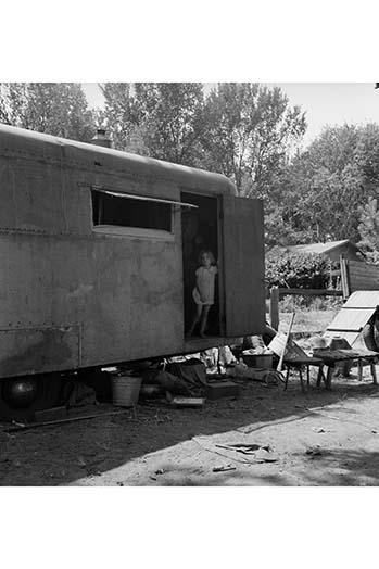 House trailer and the youngest little girl. Washington, Yakima Valley, Toppenish Poster Print by Dorothea Lange - Item # VARBLL0587241187