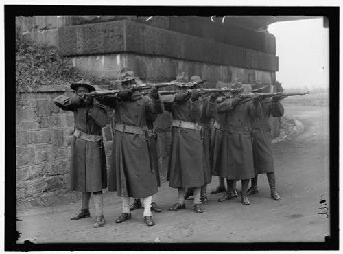 African American soldiers drill with Rifles & Bayonet's Poster Print - Item # VARBLL0587631651