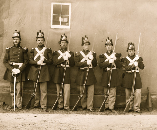 Washington, D.C. Six marines with fixed bayonets at the Navy Yard Poster Print - Item # VARBLL058745033L