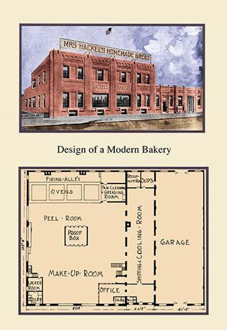 American commercial rendering of various business buildings with floor plans and with some drawings of the milieu Poster Print by Geo E. Miller - Item # VARBLL0587084642