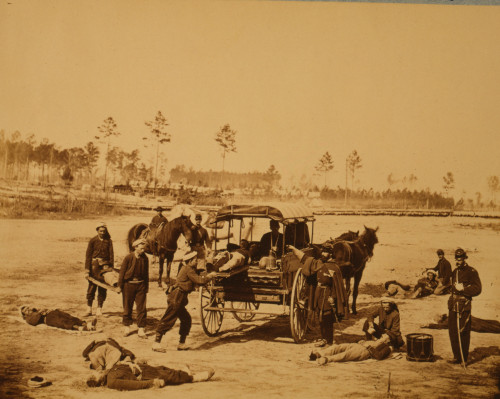 Ambulance drill at Headquarters Army of Potomac, near Brandy Station, Va., March, 1864 Poster Print - Item # VARBLL058752133L