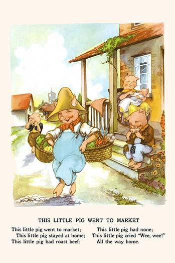 This Little Pig Went to Market Poster Print by Bird & Haumann - Item # VARBLL0587299304