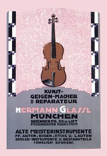 Art by Carl Kunst for Hermann Glassl a Violin Maker in Munich, Germany Poster Print by Carl Kunst - Item # VARBLL0587029390