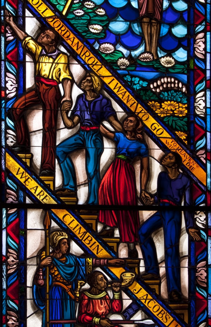 Singing Windows stained glass, designed by J&R Lamb, located in the University chapel at Tuskegee University, Tuskegee, Alabama Poster Print by Carol Highsmith - Item # VARBLL0587558385