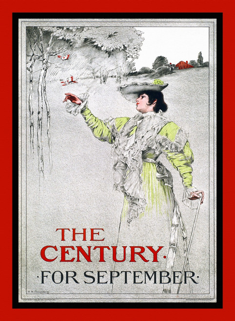 A woman holds out her hand at two birds. Poster Print - Item # VARBLL0587414545