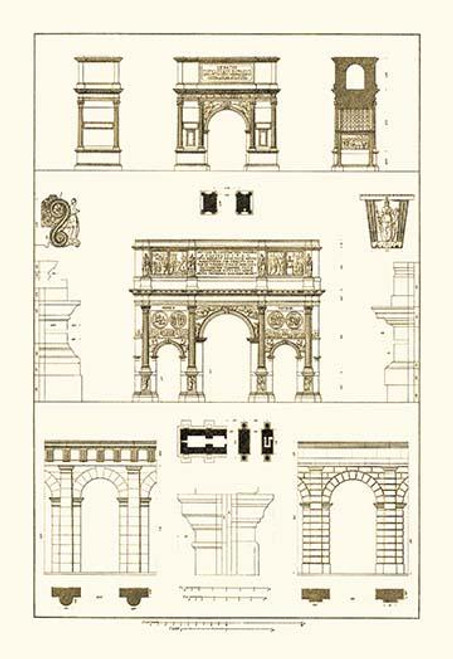 Architectural Drawings of Renaissance Architecture Poster Print by J. Buhlmann - Item # VARBLL0587091010