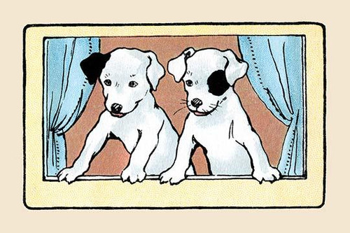 Two dogs, Snip and Snap.  An illustration from a series of children's books which came free with the Public Ledger newspaper. Poster Print by Julia Dyar Hardy - Item # VARBLL0587272384