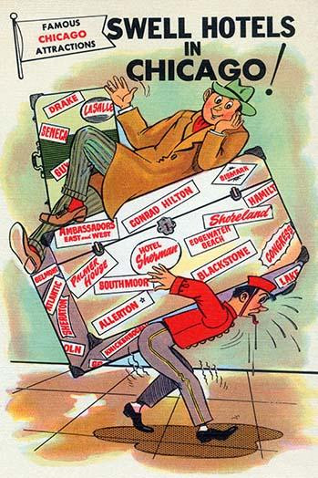 One of a series of advertising postcards about visiting the city of Chicago as a travel destination. Poster Print by unknown - Item # VARBLL0587339713