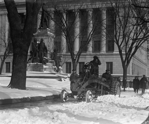 A Ford Tractor cleans snow on DC Street Poster Print - Item # VARBLL058748799L