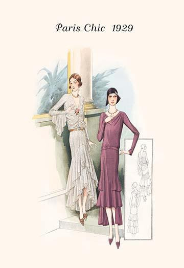 Page from a 1920's fashion catalog from France with the lastest in women's attire. Poster Print by unknown - Item # VARBLL0587020318