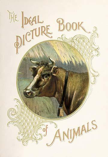 The cover of the Ideal picture book of animals featuring a cow's face. Poster Print by unknown - Item # VARBLL0587111860