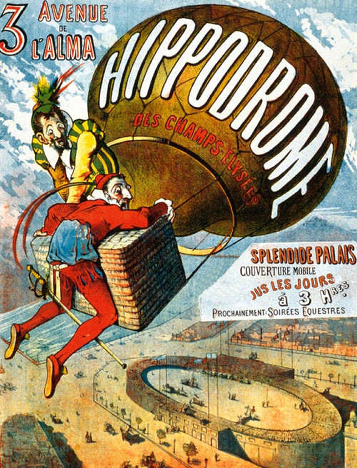 Ballooning at the Hippodrome; clowns ride a balloon Poster Print - Item # VARBLL0587395850