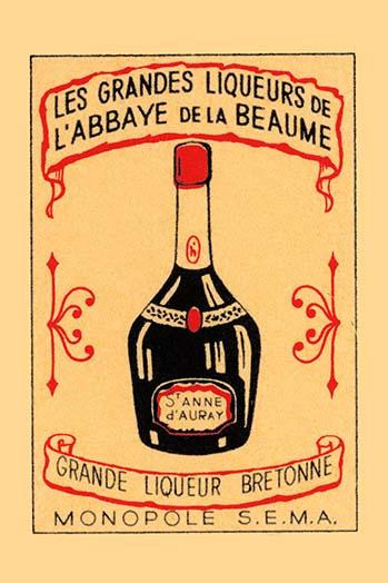 Matchbox cover ad for liquor from Breton. Poster Print by unknown - Item # VARBLL0587341017