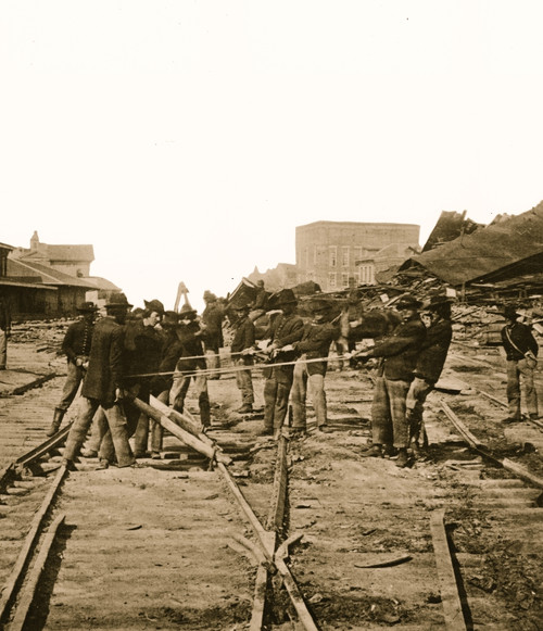 Atlanta, Georgia. Sherman's men tearing up railroad track Poster Print - Item # VARBLL058745189L