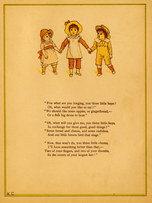 Three little boys or chums hold hands Poster Print - Item # VARBLL058759560L