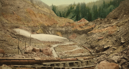 Colorado. Placer mining Poster Print