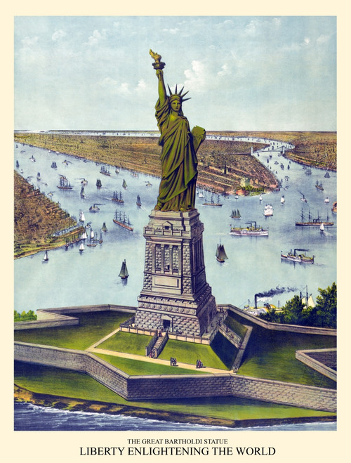 The great Bartholdi statue, liberty enlightening the world: the gift of France to the American people Poster Print by unknown - Item # VARBLL0587418737