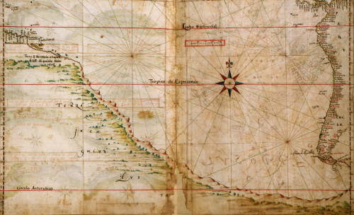 Portuguese map of the South Pacific - 1630 Poster Print - Item # VARBLL058758405L