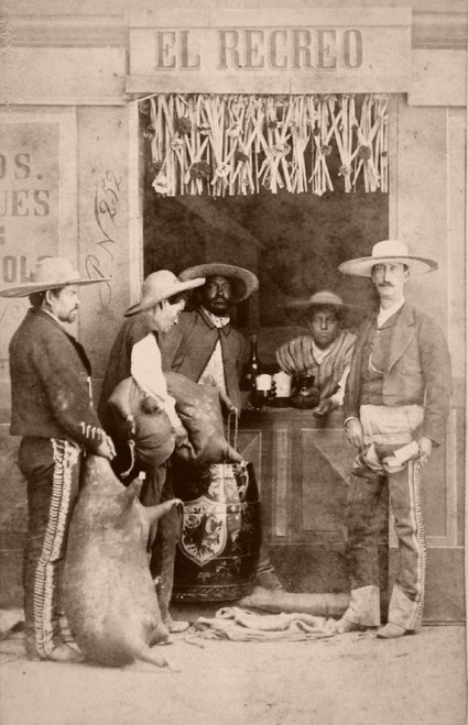 Mexican Bar with Patrons Poster Print by unknown - Item # VARBLL0587434880