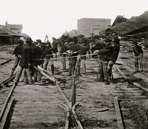 Atlanta, Georgia. Sherman's men tearing up railroad track Poster Print - Item # VARBLL058752322L