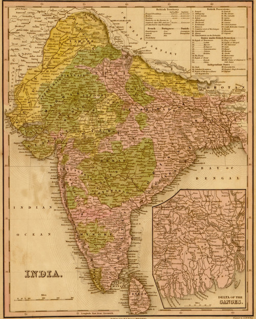 India - 1844 Poster Print