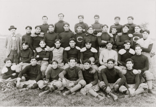 Group portrait of the Carlisle Indian School football team. Poster Print - Item # VARBLL058751306L