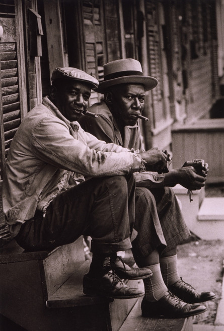 Two African American men sitting on stoop, Charleston, South Carolina Poster Print - Item # VARBLL0587633670