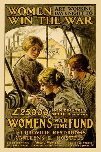 Women are Working Day & Night to win this war as shown in this factory scene for the YWCA. Poster Print by Witherby & Co. - Item # VARBLL0587210389