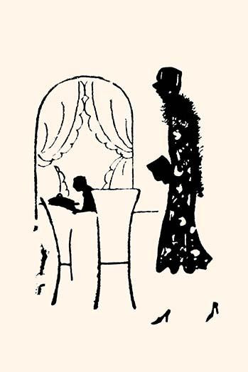 Dressed woman walks into a restaurant Poster Print by Maxfield Parrish - Item # VARBLL0587268816