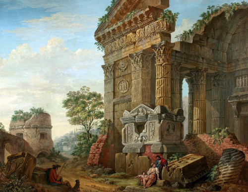 Fantastic Architectural Ruins State Museum Hermitage Poster Print by Charles-Louis Cl?risseau - Item # VARBLL0587393408