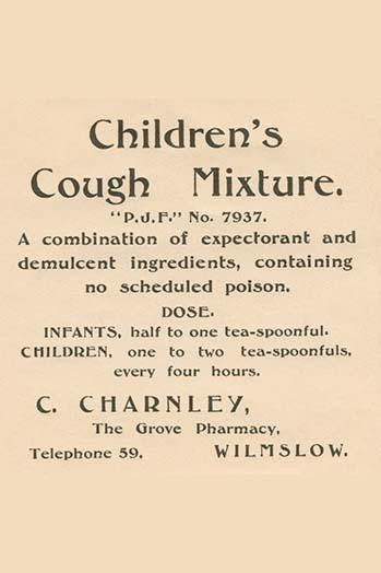 A 1920's pharmacy bottle label.  Many of these were quack cures and the main ingredient often was alcohol. Poster Print by Unknown - Item # VARBLL0587283351
