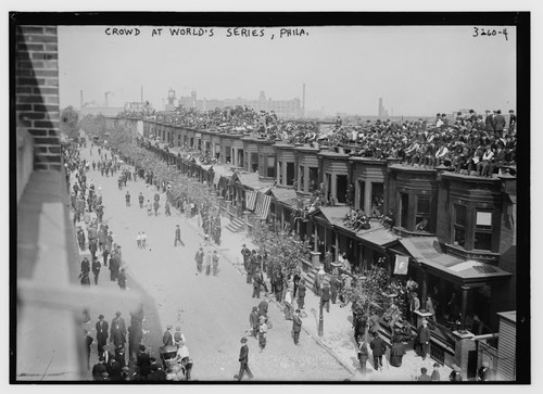 Watching series baseball game from rooftops, Philadelphia Poster Print - Item # VARBLL058756423L