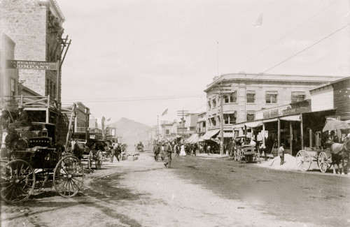 Street scene, Goldfield, Nevada Poster Print