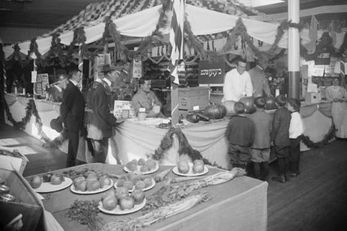 Jewish Farmers Exhibition for Produce with Signs in Yiddish and English Poster Print - Item # VARBLL058746033L