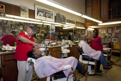 Located in the Ben Moore Hotel since 1958. Martin Luther King had his hair cut in this barber shop; Malden Brothers Barber Shop Poster Print by Carol Highsmith - Item # VARBLL0587558067