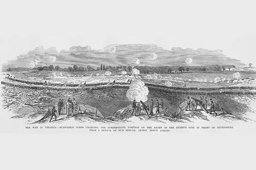 Burnside in the attack at Petersburg. Poster Print by Frank  Leslie - Item # VARBLL0587328908
