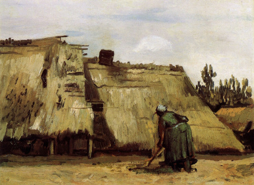 Peasant Woman Digging in Front of Her Cottage Poster Print - Item # VARBLL058750623L
