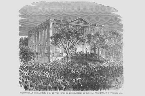 Lincoln Hamlin Election announced in Charleston Poster Print by Frank  Leslie - Item # VARBLL0587333073