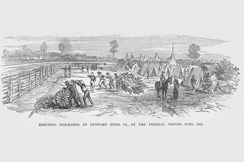 Erecting Stockades at Newport News Poster Print by Frank  Leslie - Item # VARBLL0587327359