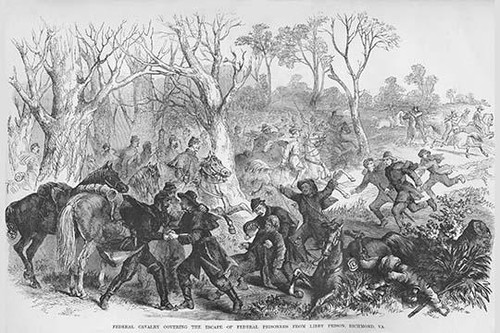 Federal Cavalry assists escape from Libby Prison Poster Print by Frank  Leslie - Item # VARBLL0587328770