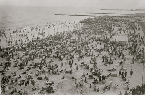 Bathing at Brighton Beach, Brooklyn Poster Print - Item # VARBLL058750095L