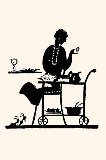 Homemaker takes items from a serving cart Poster Print by Maxfield Parrish - Item # VARBLL0587268794