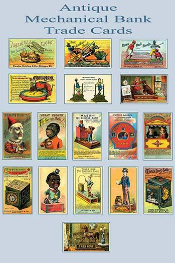 A collection of Victorian trade cards featuring mechanical banks. Poster Print by Jason Pierce - Item # VARBLL0587215860