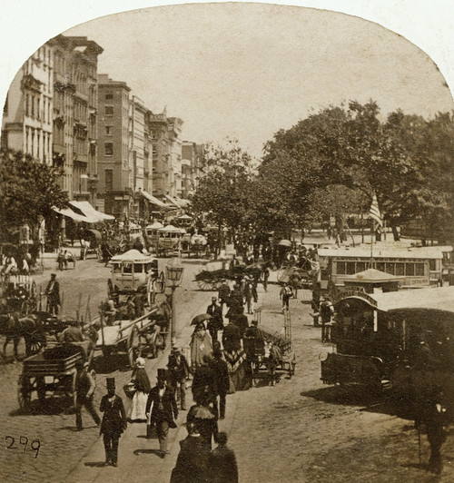 Trolleys and Wagons along Manhattan's Central Park Poster Print by unknown - Item # VARBLL0587433485