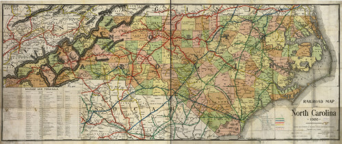 North Carolina - 1900 - Panorama Poster Print