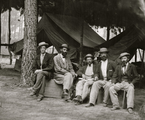 Petersburg, Va. Military telegraph operators at headquarters; another group Poster Print - Item # VARBLL058752070L